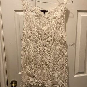 Crochet blouse, Boho cowgirl size large